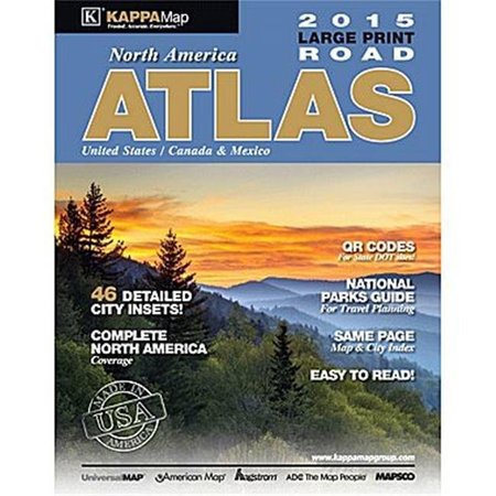 UNIVERSAL MAP GROUP LLC Universal Map 15035 North America Large Print Road Atlas 15035